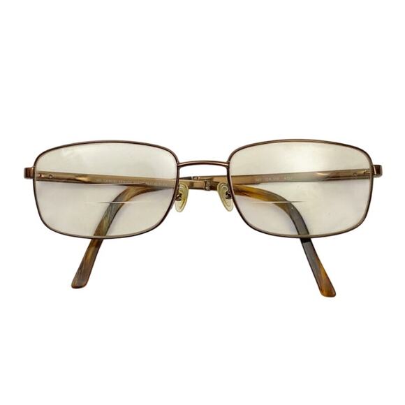 Giorgio Armani Rectangular Eyeglass FRAMES ONLY 140 Made in Italy Bronze Color - Picture 1 of 10